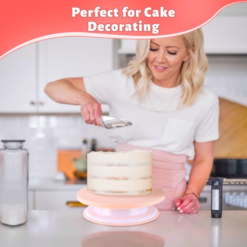 107PCS Cake Decorating Kit Includes Revolving cake turntable for decorating, ... gallery