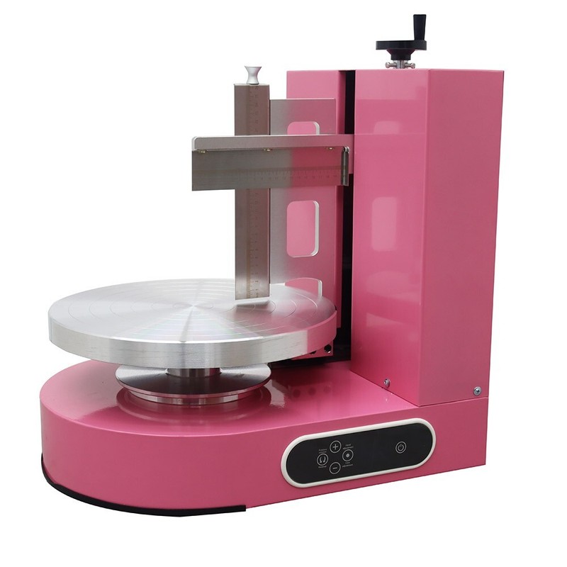 Pink 13.7In Diameter Cake Cream Spreading Coating Smearing Machine 4-12Inch 110V gallery