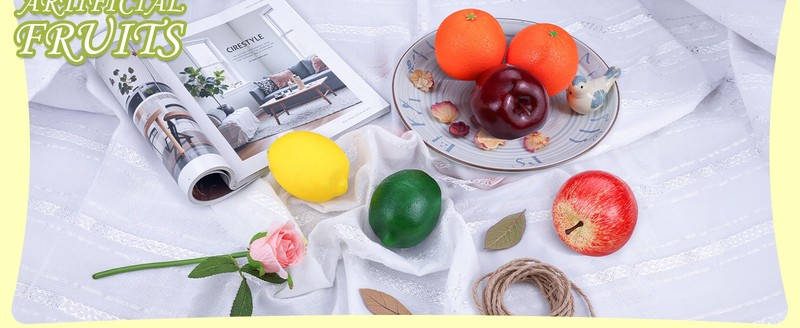 6 Pcs Artificial Fruits Pa, Fake Fruits for Decorat Home Kitchen gallery