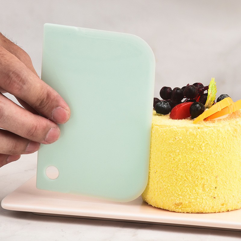 Pastry Decoration Tools 3pc Plastic Scraper Baking Fondant Cake Icing Dough gallery