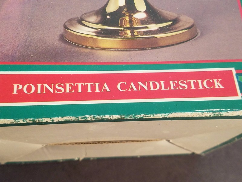 HOUSE OF LLOYD Christmas Around The World Poinsettia CANDLESTICK IN ORIGINAL BOX gallery