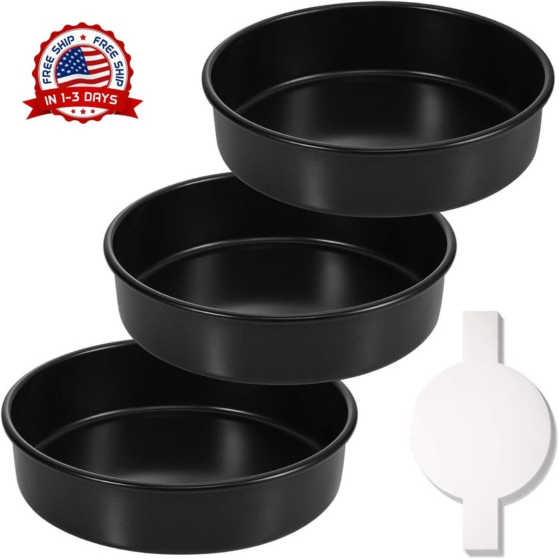 Juego De Moldes Para Pasteles Reposteria Antiadherente Redondos 8 Pulgadas NUEVO