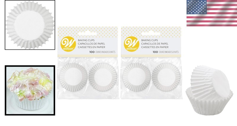 200 Count White Paper Mini Muffin Cups Baking Supplies Disposable Reusable gallery
