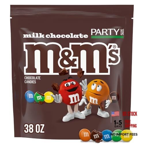 Candy, Party Size, 2.4 lb Resealable Bag 38 Ounce (Pack of 1) Milk Chocolate