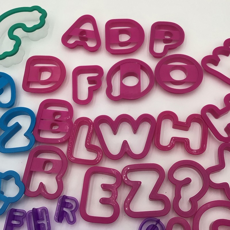 HUGE Lot of 96 Cookie Cutter Molds Assorted Letters & Numbers – Baking Tools Set gallery