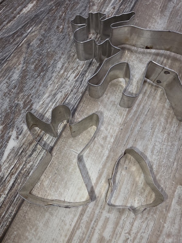 Cookie Cutter Set Moose Angel Bell Snowman Metal gallery