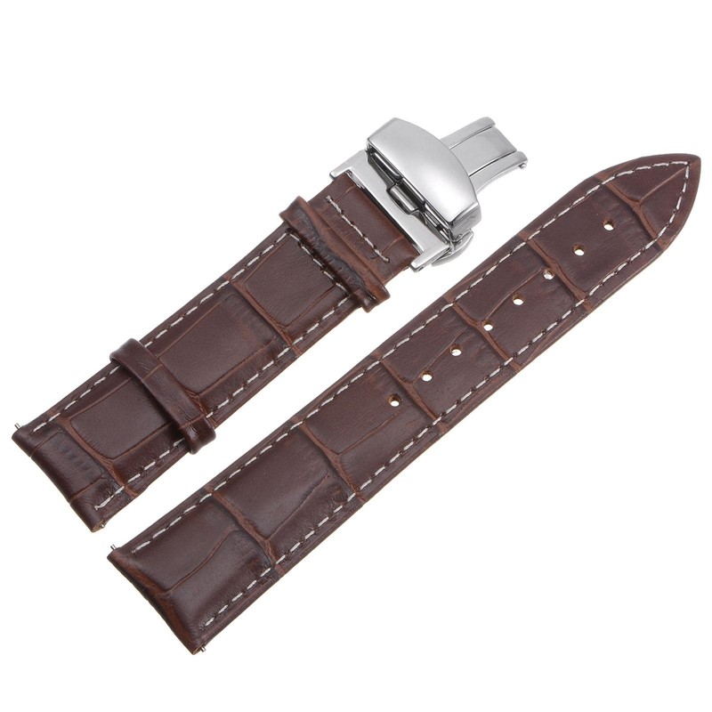 Watch buckle distribution strap 22mm leather strap brown