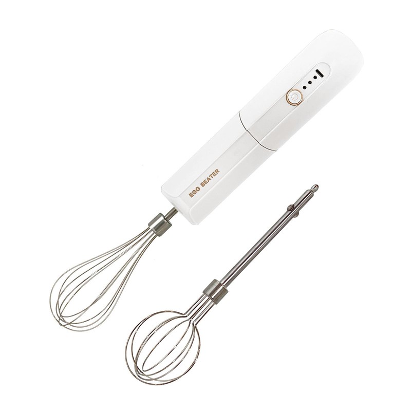 Cordless Hand Mixer Foldable Design Handheld Electric Whisk with 3 Speed Modes