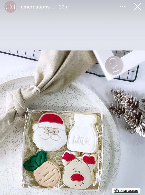 Christmas Cookie Cutter Stamp Santa Reindeer Carrot Milk Rudolph gallery