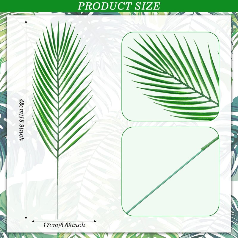 Jexine 150 Pcs Easter Palm Leaves For Palm Sunday Artificial Fake Branches Tree gallery