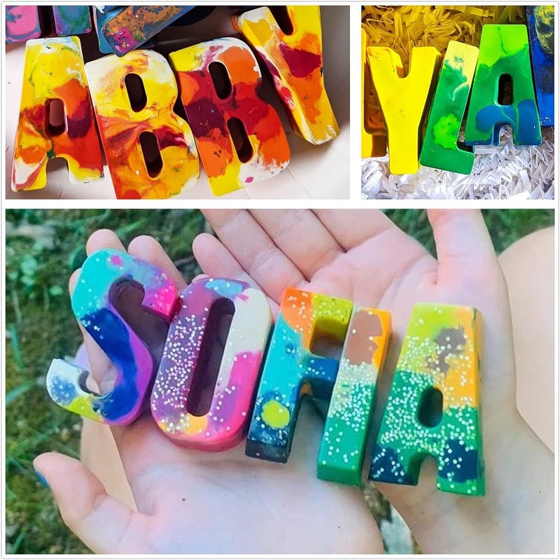 Molde De Silicona Con 26 Letras Grandes, Molde De Crayon Del Alfabeto, Molde... gallery