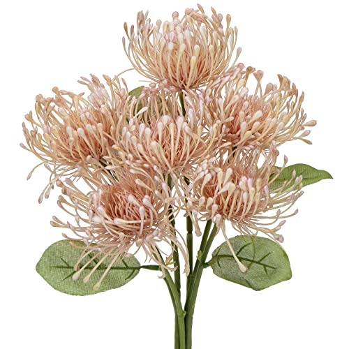 6PCS Chrysanthemum Artificial Flowers 4'' Fake Spider Mums Spring Flowers Pink gallery
