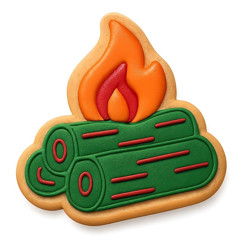 Logs for Fire Cookie Cutter & Stamp, Fondant & Clay - 4x3.2 gallery