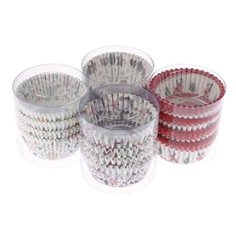 200x Christmas Paper Cake Cups Liners Baking Cupcake Cases Muffin Wrapper gallery