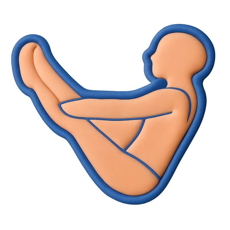 Boat Pose Cookie Cutter & Stamp, Fondant & Clay – 4×3