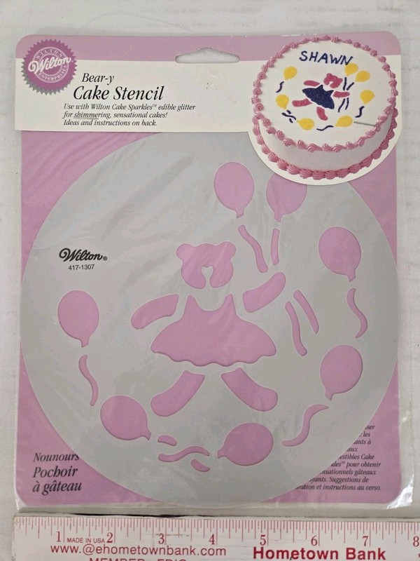Vintage Wilton Bear-y Cake Stencil New 417-1307 FREE SHIPPING