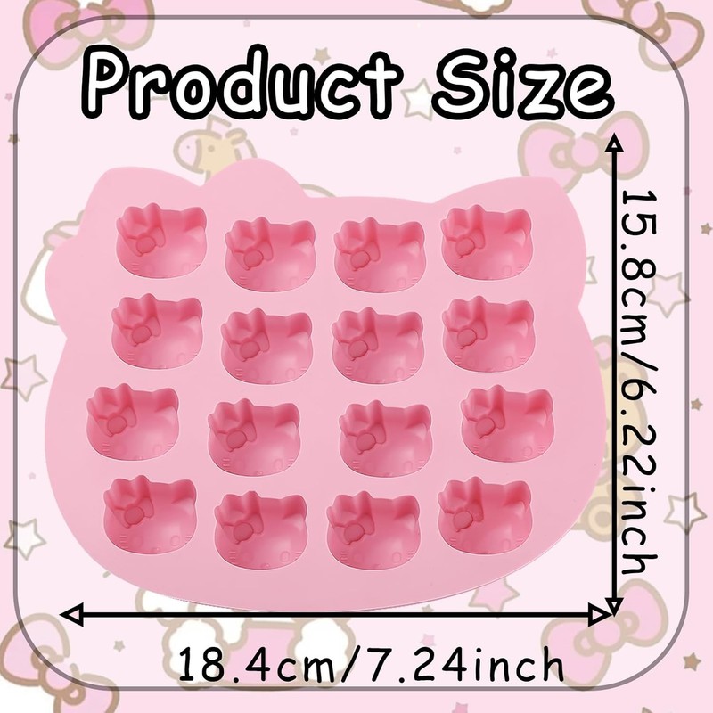 Cute Kitten Chocolate Silicone Mold Silicone Candy Molds 16 Cavity Cat Ice Cube gallery