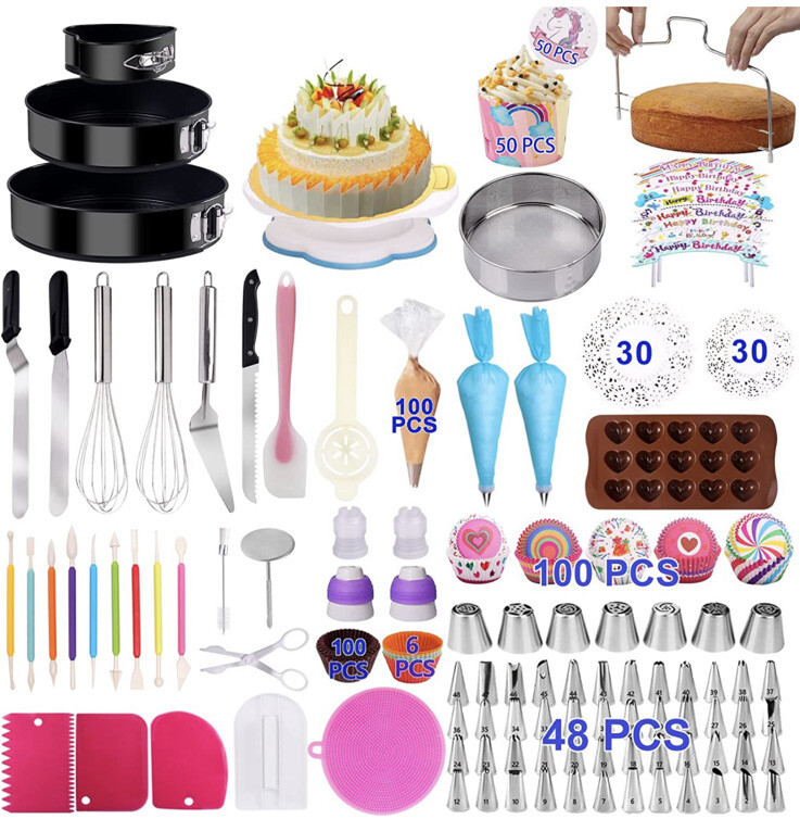 Cake Decorating Supplies Cake Decorating Kits 567 PCS Baking Set W/ Cake Pans