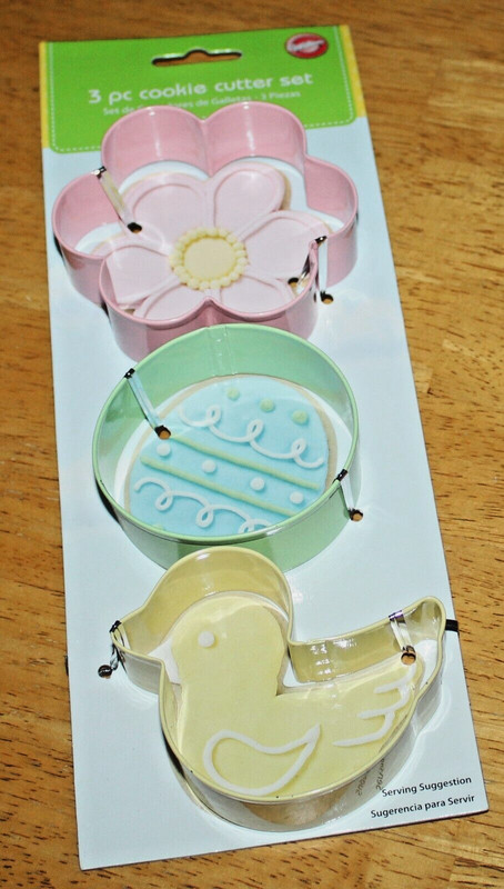 Wilton ~ 3 PC SPRING COOKIE CUTTER SET #2308-1192 – NEW – COATED METAL