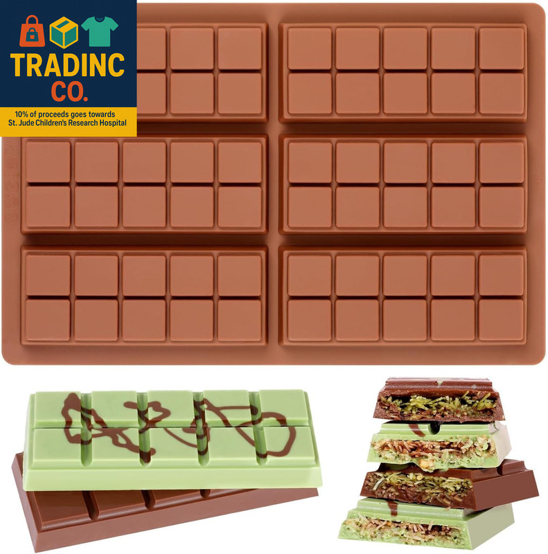 Chocolate Bar Mold – Non-Stick Chocolate Molds, Food Grade Silicone Deep Mold fo