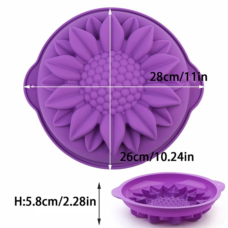 Sunflower Silicone Mold Cake Flower Pan 10Inch Cake Bakeware Baking Tools