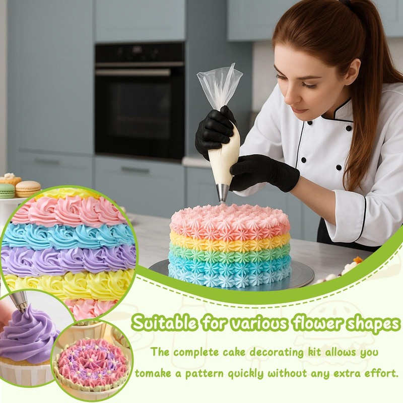Open Star Piping Tips Set, 9 Pieces, Small Size gallery