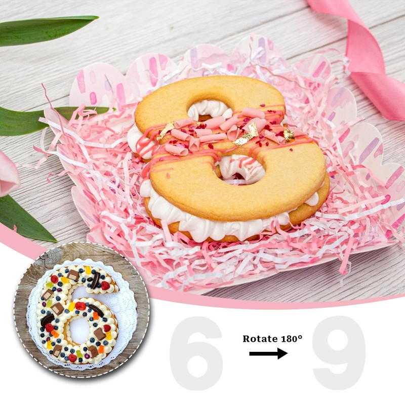 Number Cake Mold Stencils 0-8 Large Flat Plastic Templates DIY 12 Inch 9 PCS gallery