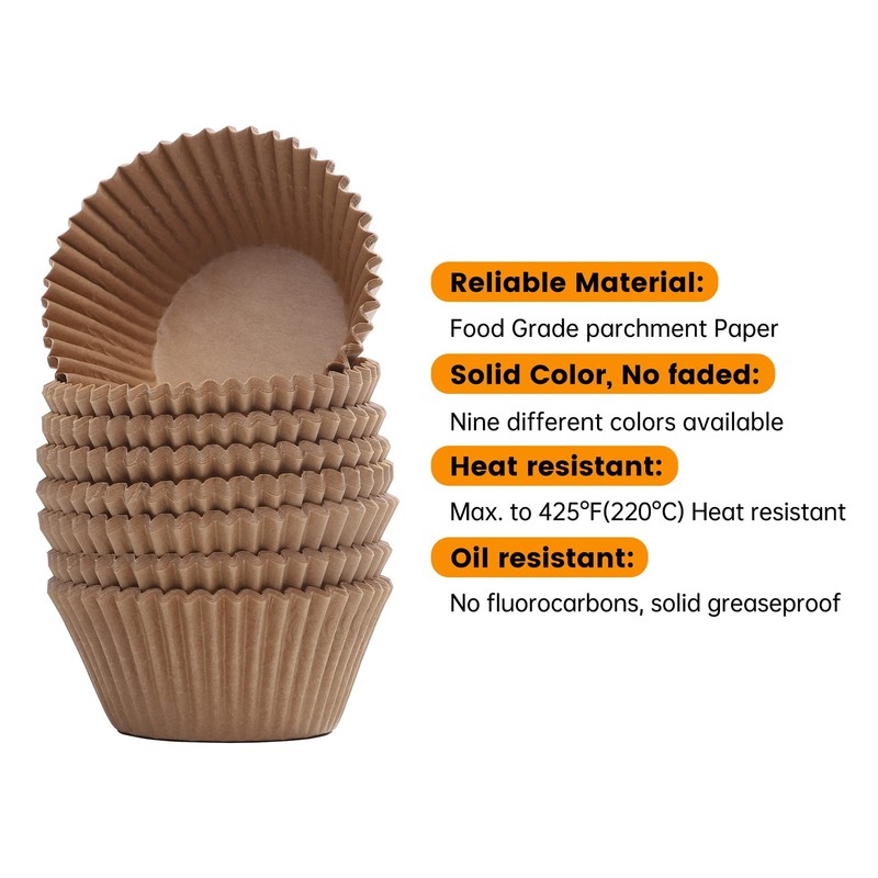 Non-stick 200pcs Standard Cupcake Liners for Baking, Natural, Food-grade Cupcake gallery