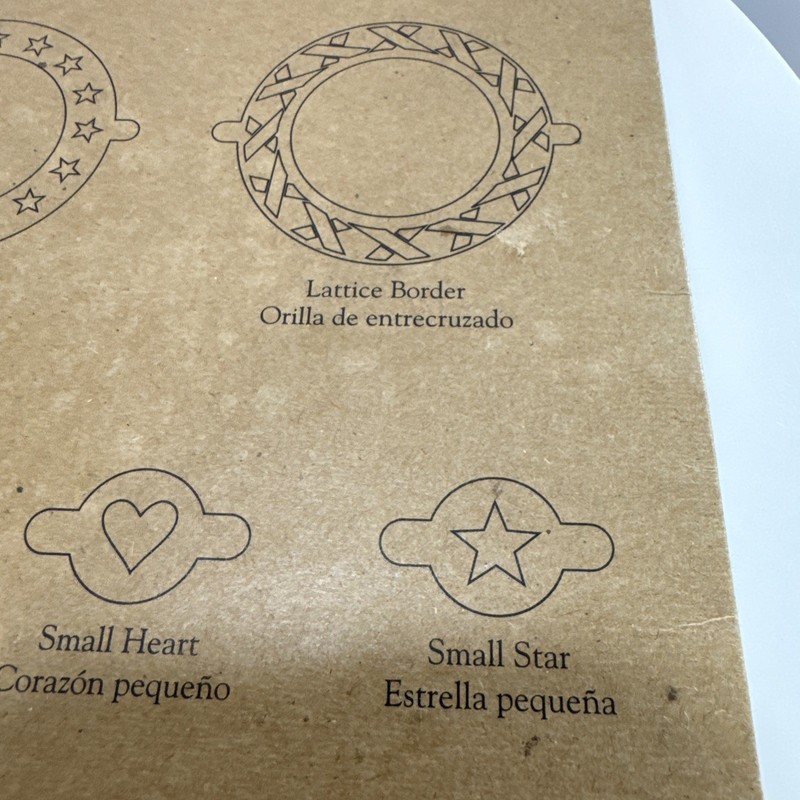 Pampered Chef Cake Stencil Set #1535 New Birthday Heart Balloon Celebration gallery