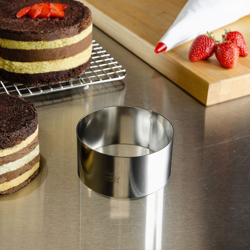 Stainless Steel Round Cake Pastry Ring Baking Mold Tool 3.5x1.75 Inch gallery
