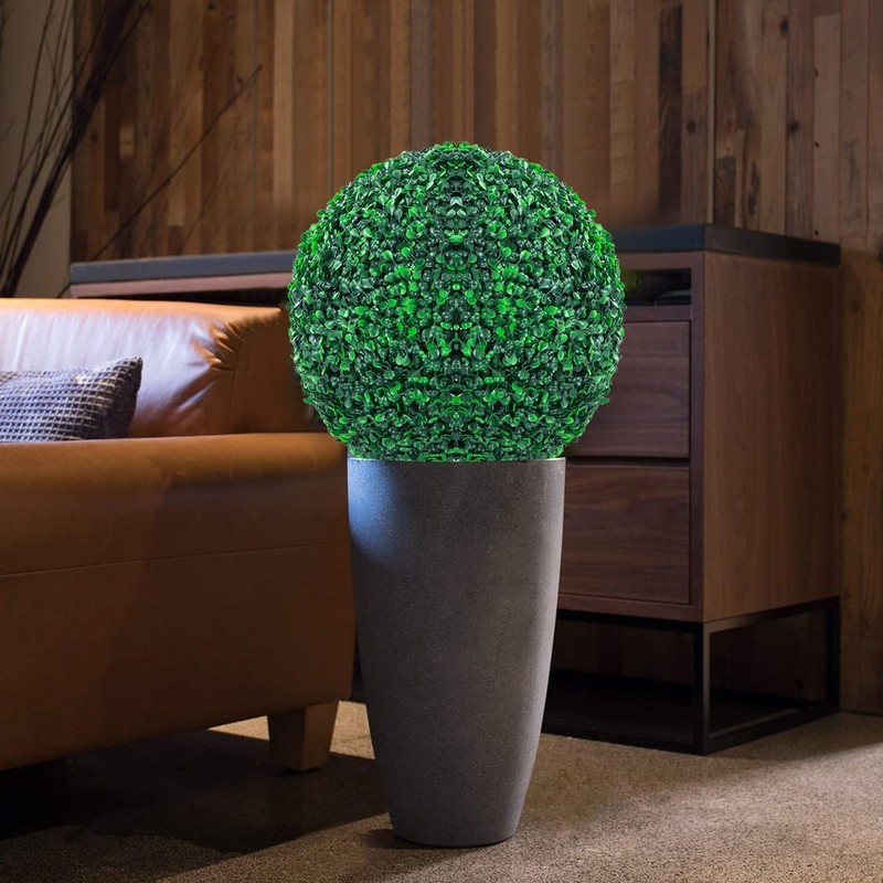 Sunnyglade 2 Pcs 7 Inch 4 Layers Artificial Plant Topiary Ball Faux Boxwood gallery