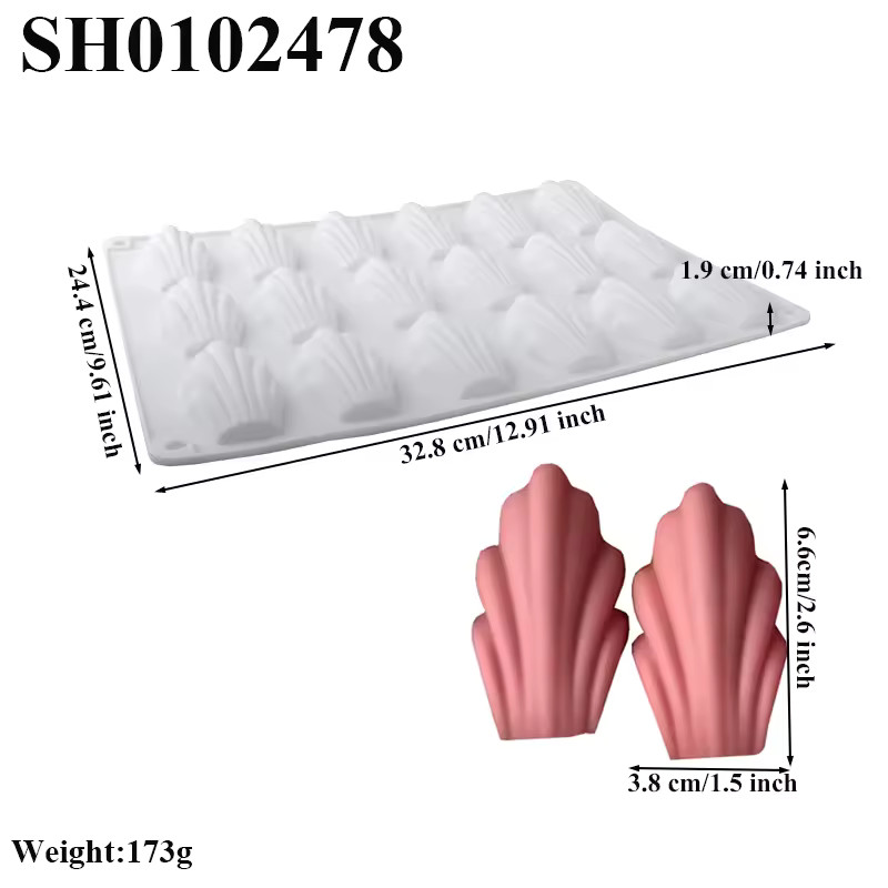 Silicone Madeleine Cake Mold Chocolate Shell Baking Tray Kitchen Tool