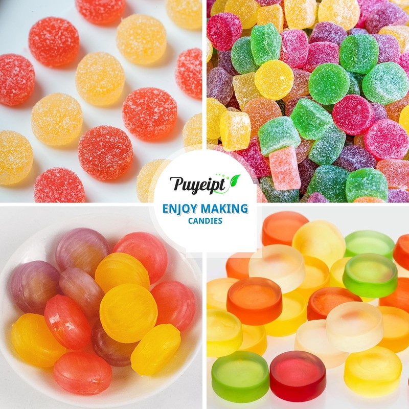 4 PCS Silicone Gummy Candy Molds, 55 Cavities Non-Stick Round Molds for Small Ha gallery
