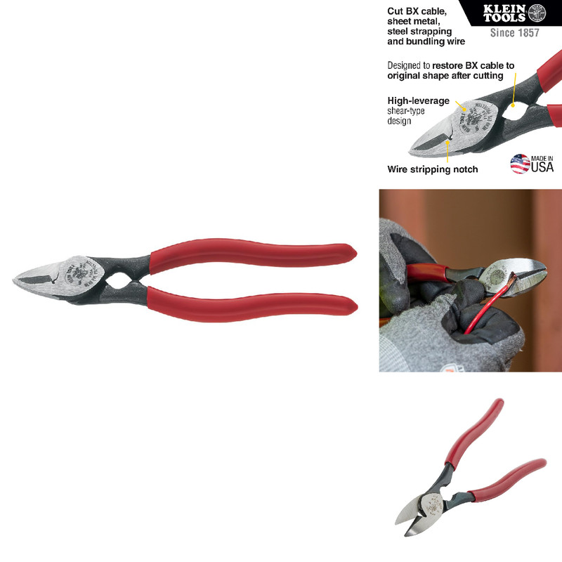 Klein Tools 1104 Bx Cable Cutter And All-Purpose Shears Made In Usa Bx Cable