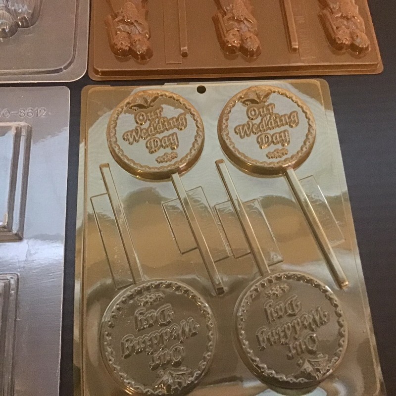 Vintage Chocolate and Sucker Candy Mold Sheets, Lot Of 5, Wedding Theme gallery