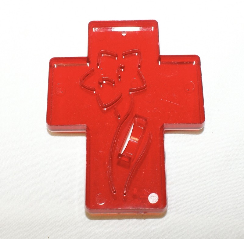 VTG Easter Cookie Cutters Cross Duck Bunny Church Lamb Girl Butterfly Spring Red
