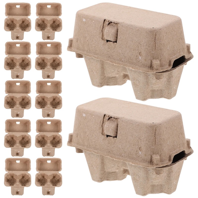 12Pcs Egg Carton Paper Pulp Container Egg Box Storage Boxes Bulk Holders Chicken gallery