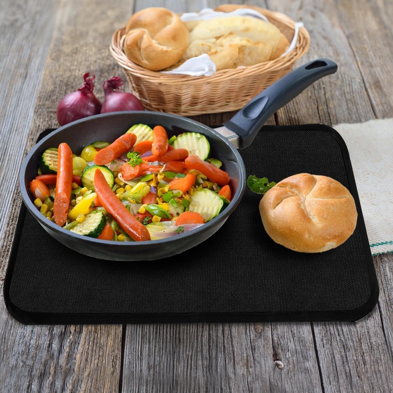 Yarlung 3 Pack Heat Resistant Mats for Countertop, 18 x 18 x 15 Inch, Black gallery