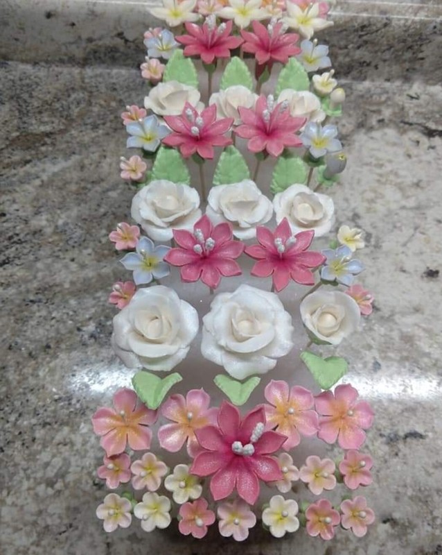 SUMMER BLOSSOM GUM PASTE ASSORTMENT: Decorate Your Own Cake! (or other colours)