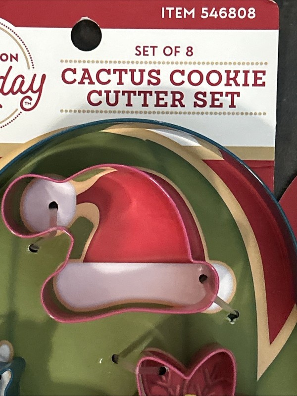 8” Cactus Christmas Tree 8 Pc Cookie Cutter Metal Destination Holiday Ornaments gallery