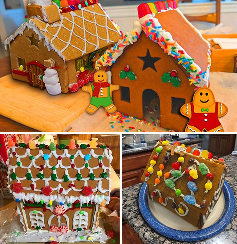 Gingerbread House Cookie Cutter Set - 3D Christmas Cookie Cutters - 10Pcs Ginger gallery