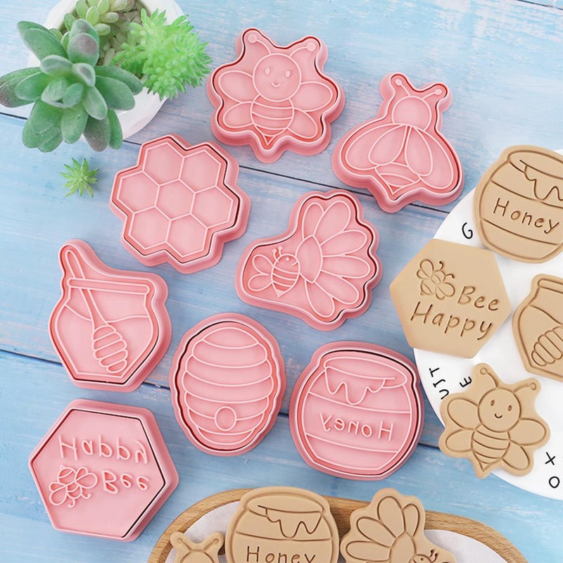 8 Pieces Cute Honey Bee Cookie Cutters,Bee Festival Theme Cookie Cutters Cart... gallery