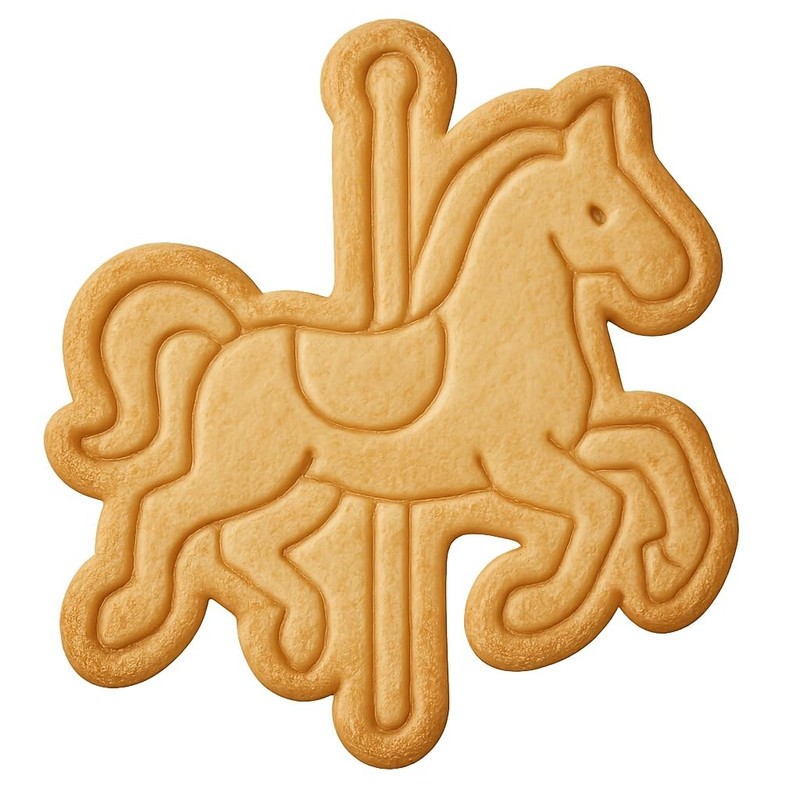 Prancing Carousel Horse Cookie Cutter & Stamp, Fondant & Clay – 4×4