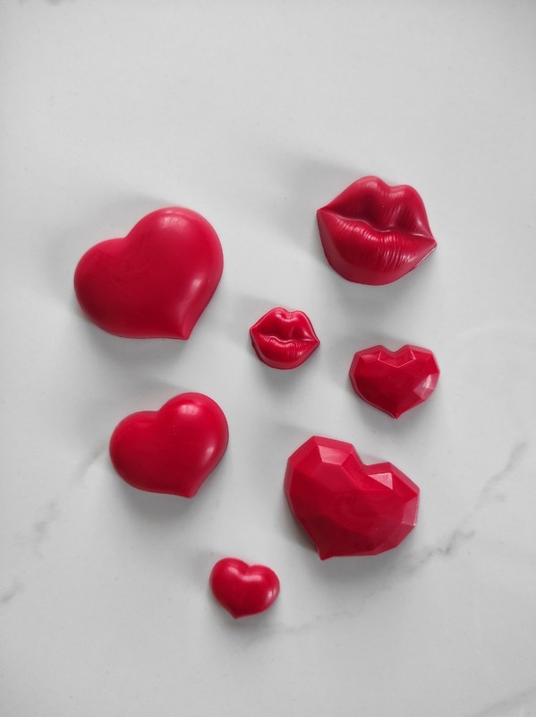 Mold for chocolate "Assorted mini hearts". Small Hearts on the Cake. gallery