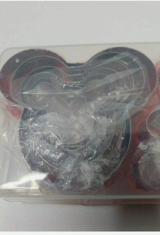 Set of 8 Mickey Mouse metal Cookie Cutters Stainless Steel with Case. NEW gallery