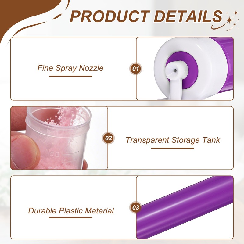 2Pcs Manual Air Brush for Cake Decorating, Cake Air Brush Kit, Purple gallery