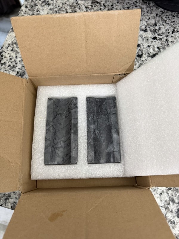 Marble Rolling Pin Display (Gray Swirl)-rolling pin not included)