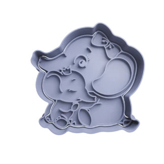 Elephant Mom with his Son Mothers Day Cookie Cutter
