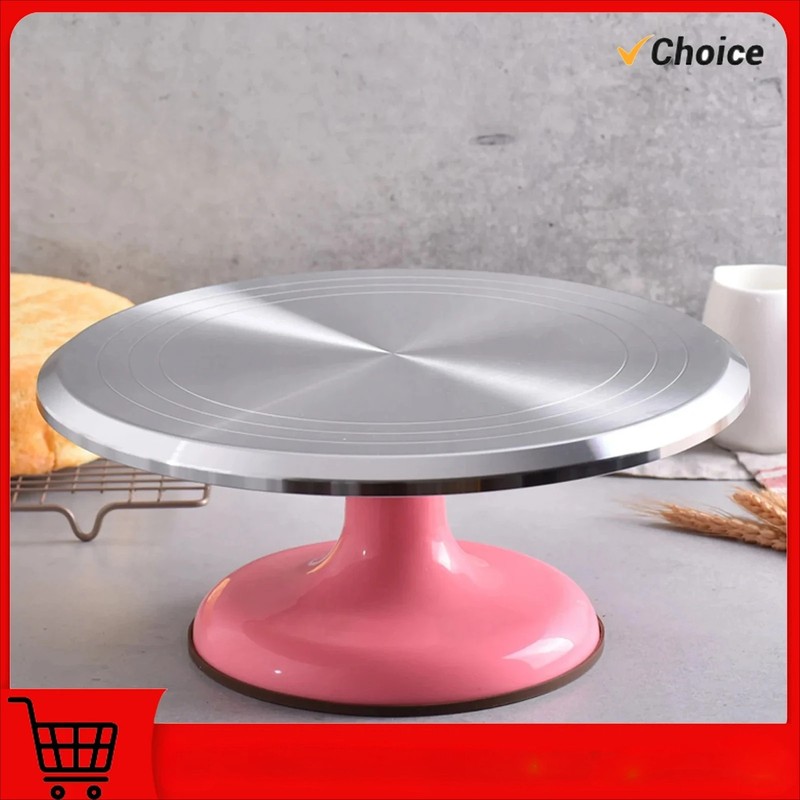 10 Inch Cake Turntable – Aluminum Alloy Revolving Stand for Cake Decorating gallery