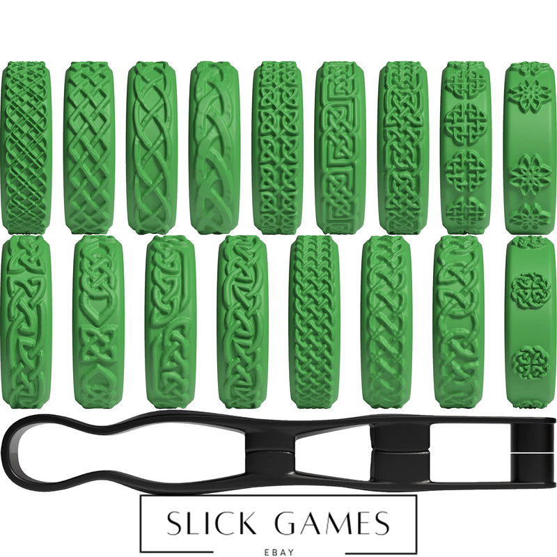 Celtic 17 Pattern Stamp Wheels Set #1 | 3D Printed, 3D Crafts & Tool